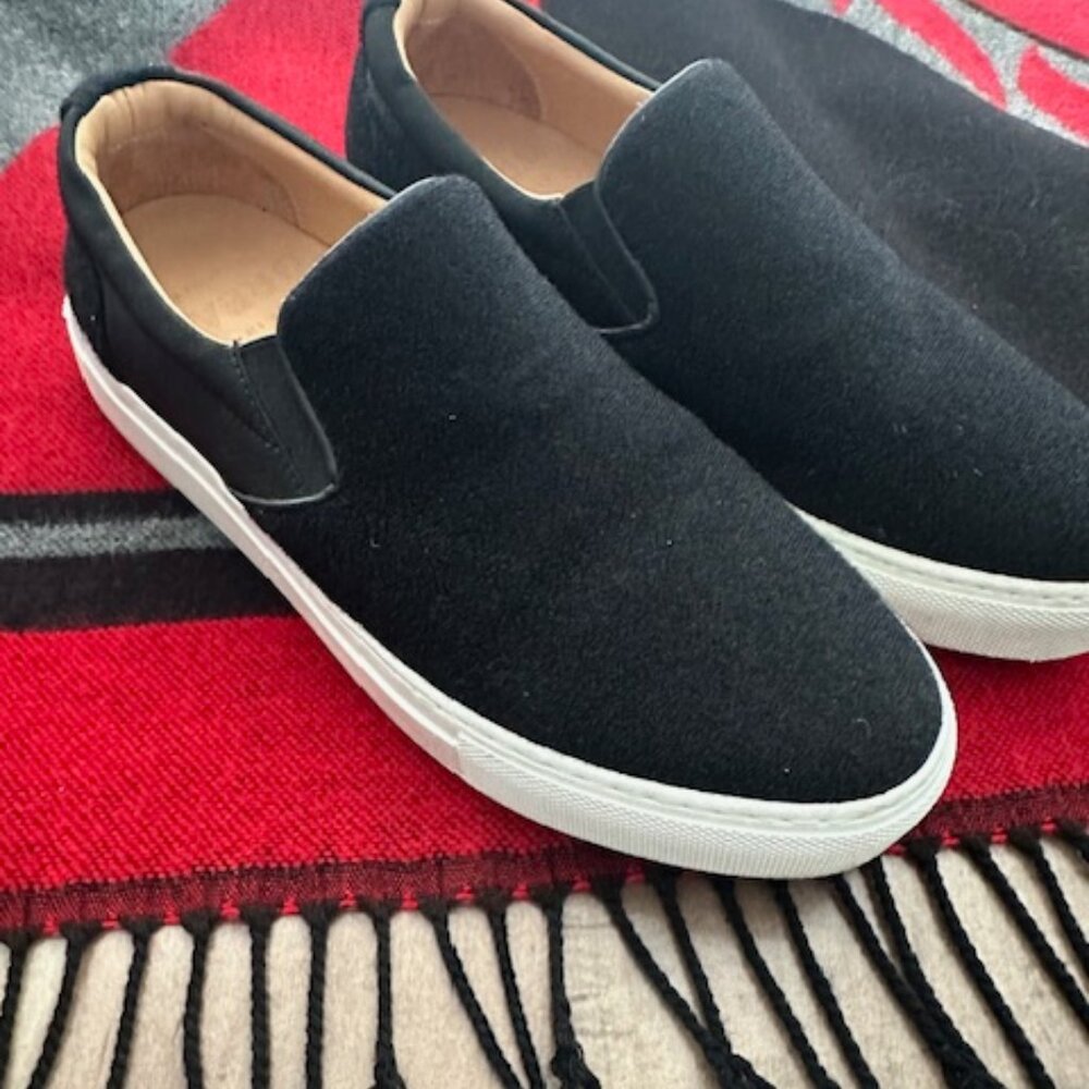 GREATS Brooklyn Nero Black Velvet Wooster Slip On Sneaker Shoes Womens Size 6